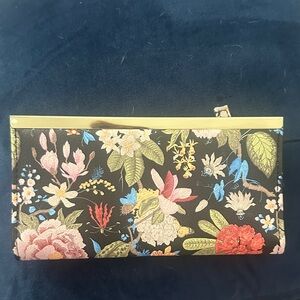 Floral Clutch with Gold Accents